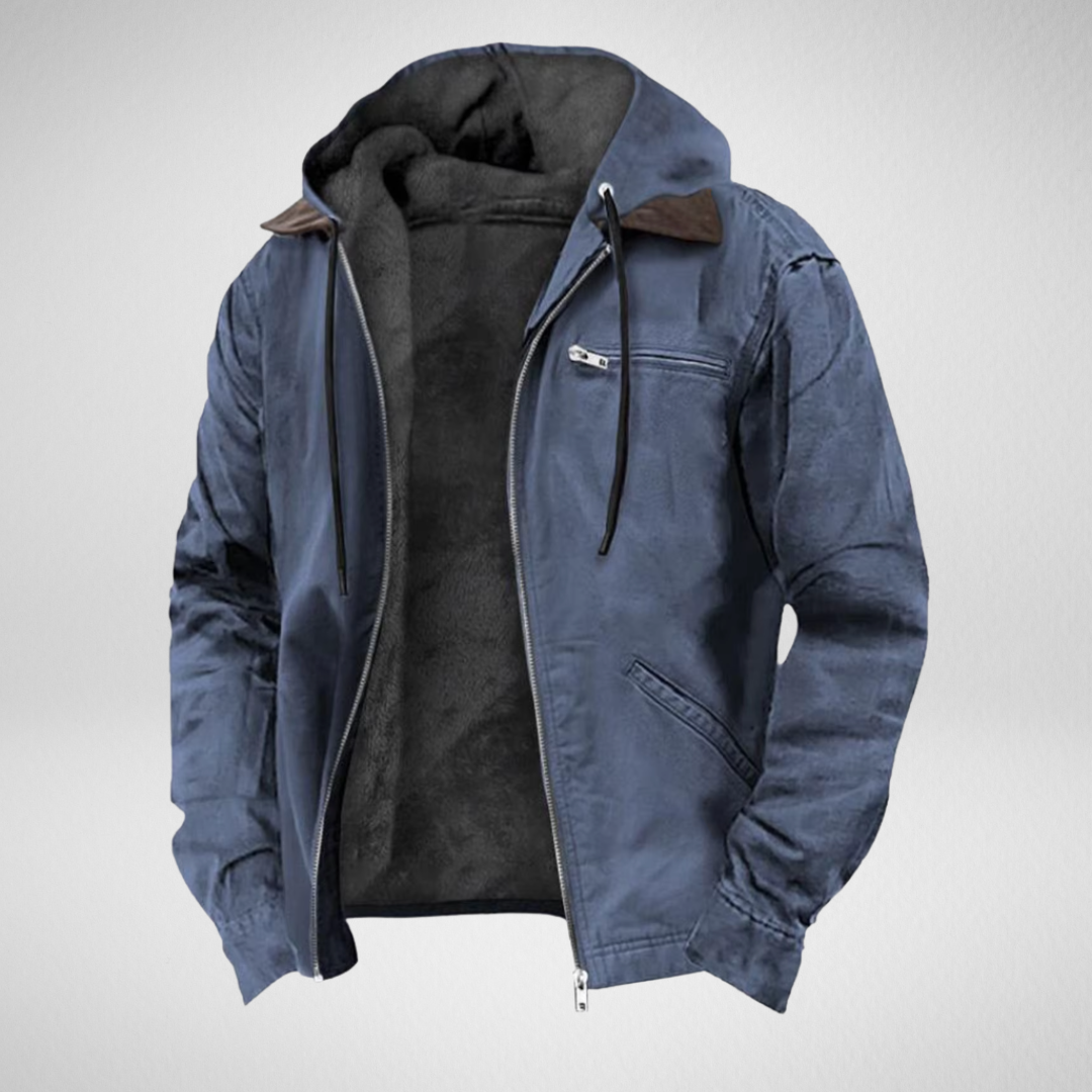 Heren jas met capuchon – Gevoerd model – Voor frisse herfstdagen