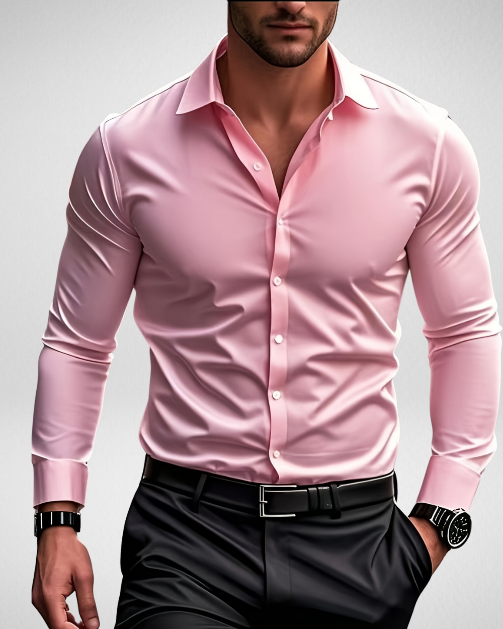Slim Fit Heren Overhemd - Zakelijk - Luxe
