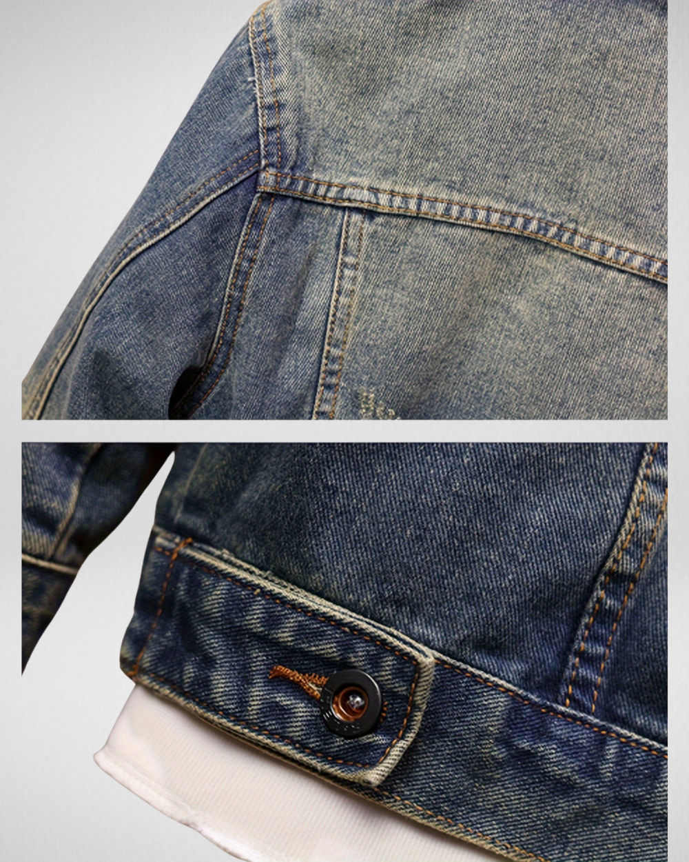 Heren Spijkerjack met Details – Demin Look