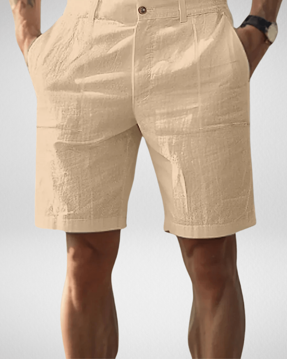Casual Linnen Shorts Mannen - Korte Broek - Roem Herenmode