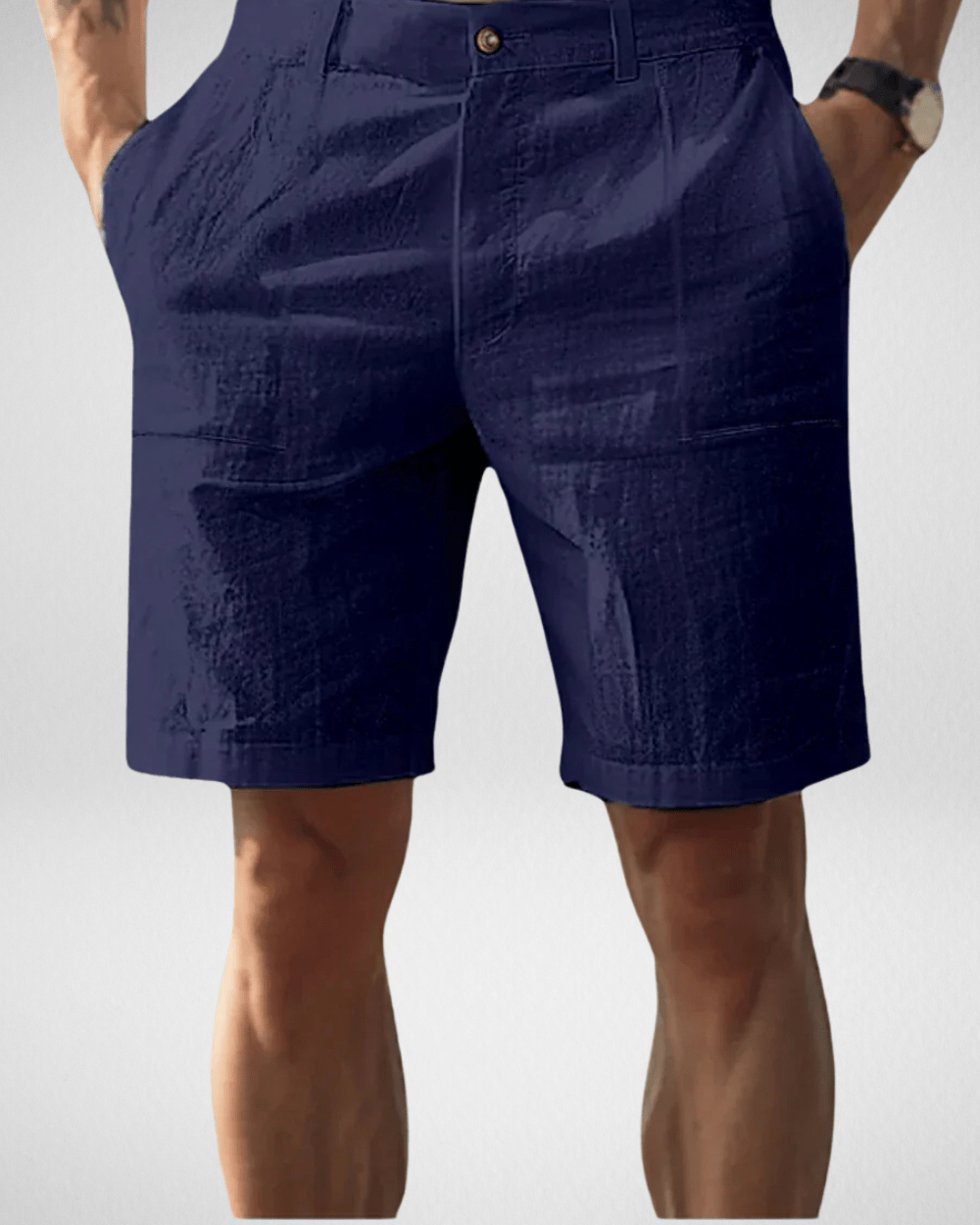 Casual Linnen Shorts Mannen - Korte Broek - Roem Herenmode