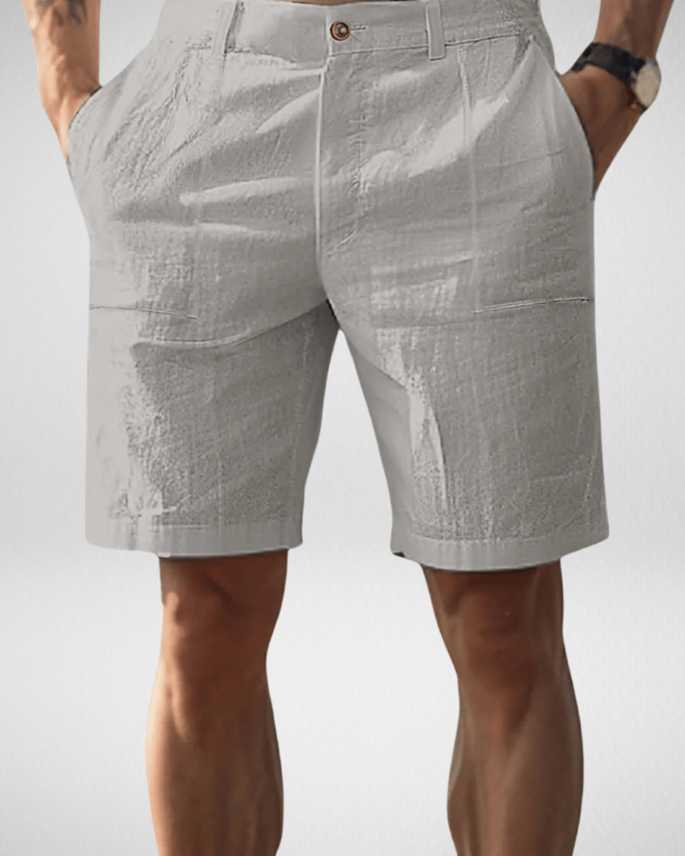 Casual Linnen Shorts Mannen - Korte Broek - Roem Herenmode