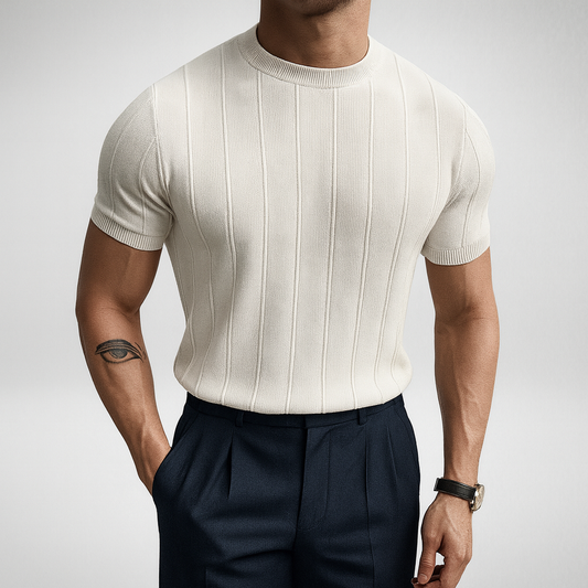 Korte Mouwen Trui Heren – Lichtgewicht & Stretch – Smart Casual