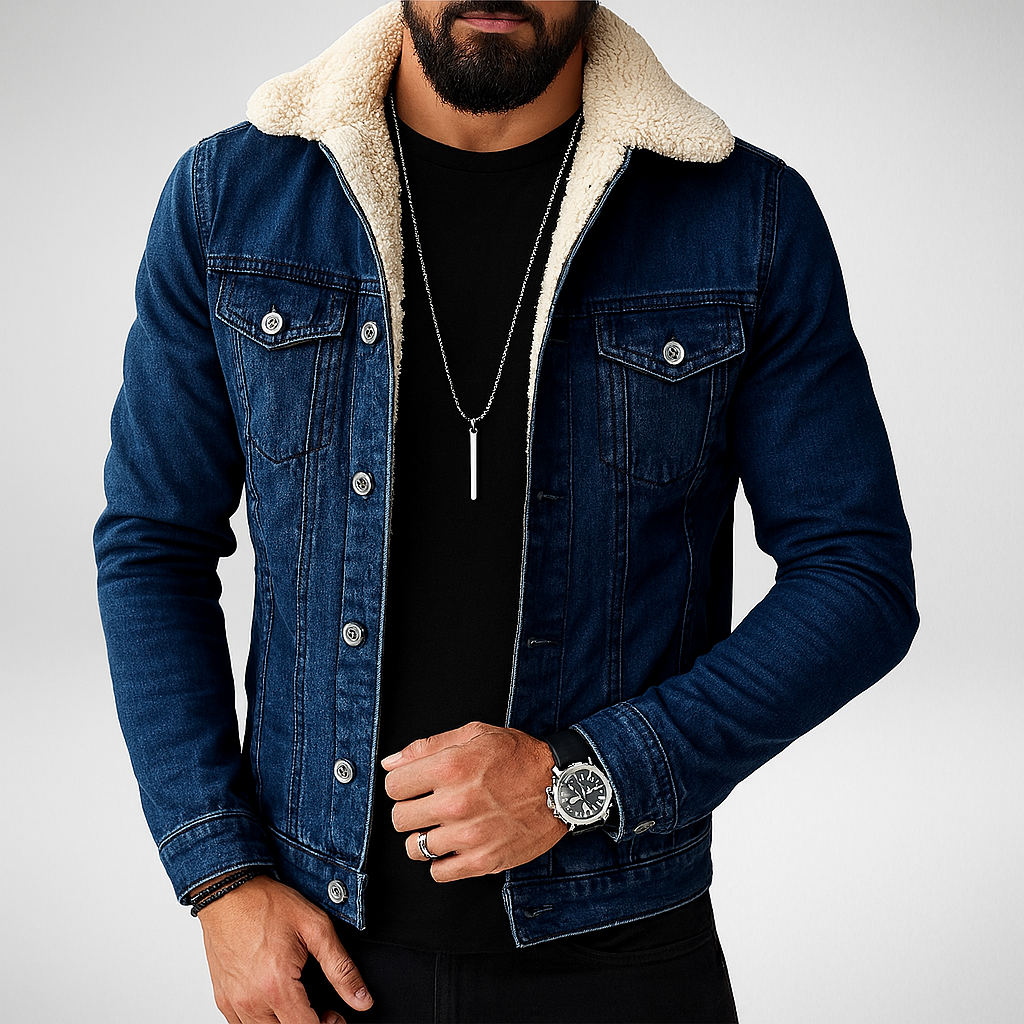 Heren Spijkerjas - Warme Sherpa Voering - Winter