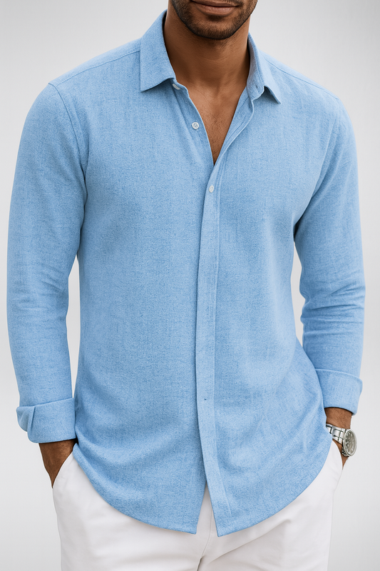 Heren Zomer Overhemd - Lange Mouwen – Elegant & Ademend