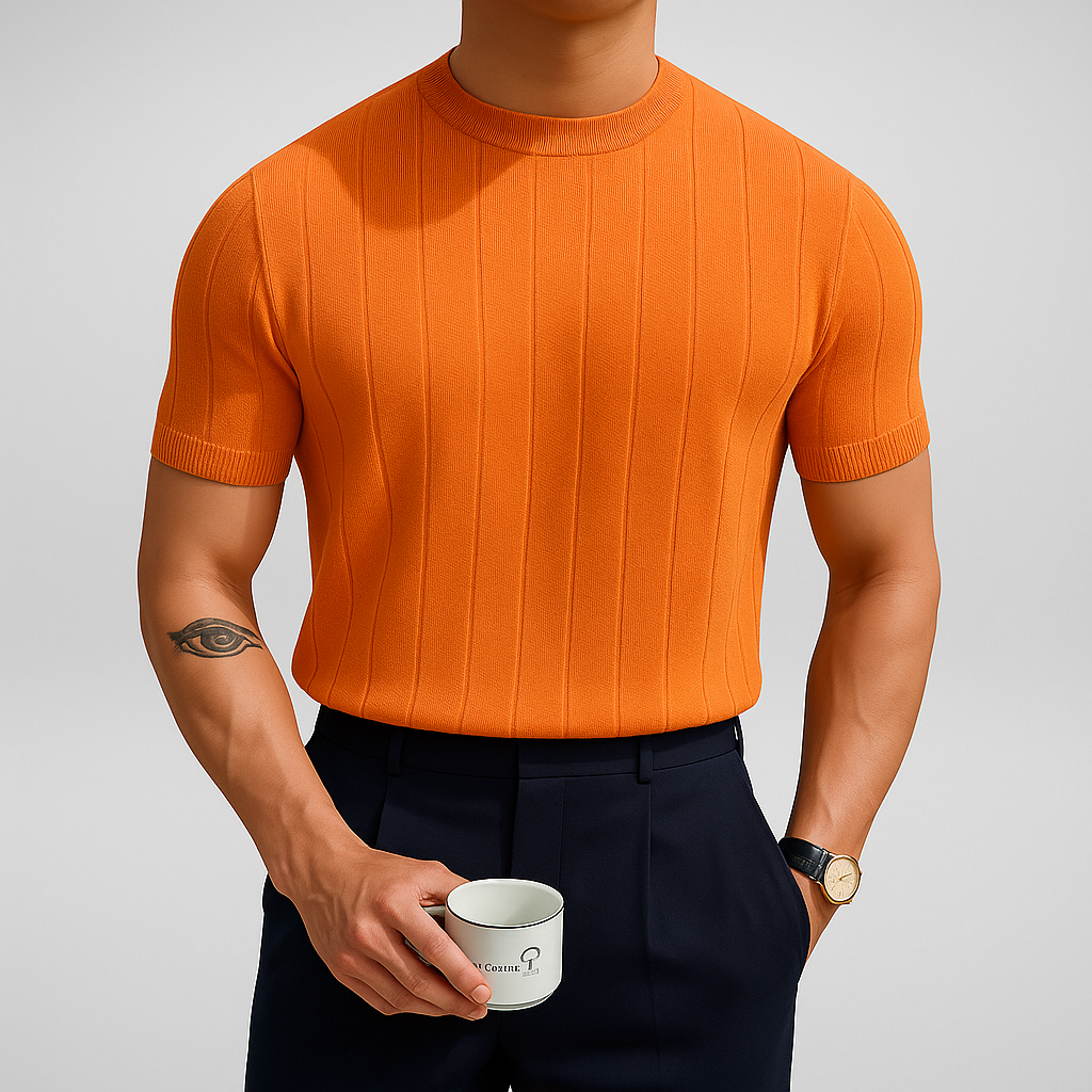 Korte Mouwen Trui Heren – Lichtgewicht & Stretch – Smart Casual