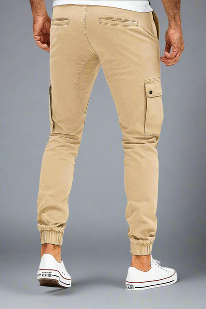 Heren Jogger Cargo Broek – Slim Fit met Trekkoord