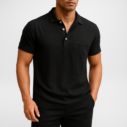 Linnenlook Polo – Casual - Korte Mouwen