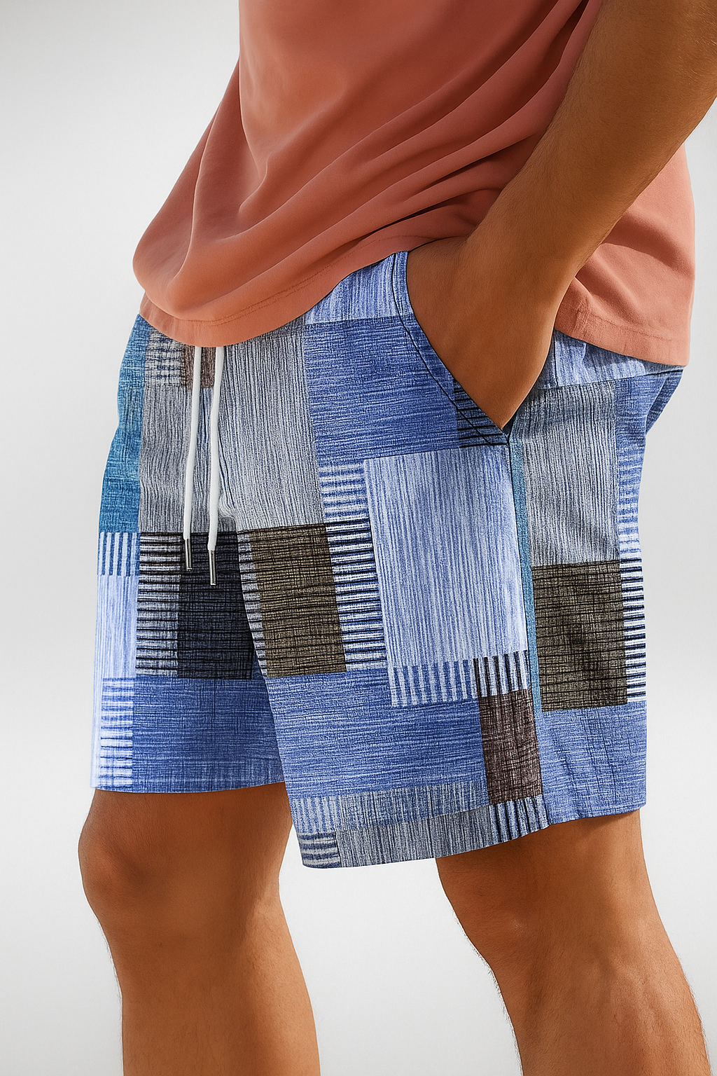 Heren Zomer Short - Geruit Patroon - Korte Broek