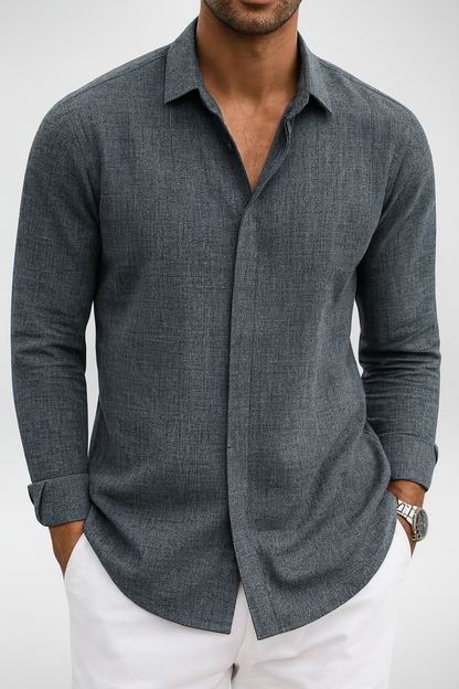 Heren Zomer Overhemd - Lange Mouwen – Elegant & Ademend
