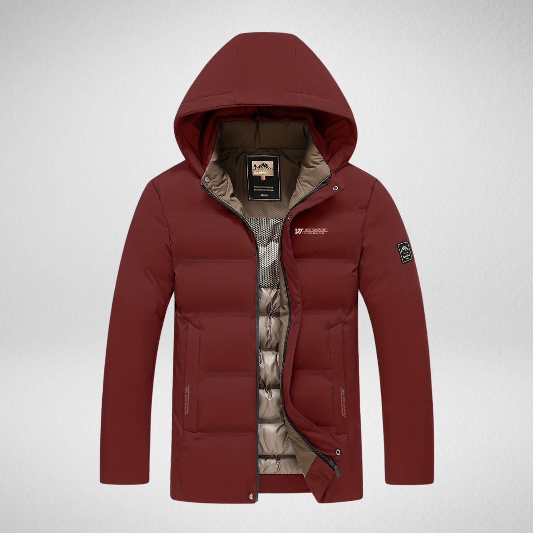 Heren Winterjas – Gewatteerd & Met Capuchon – Comfortabel Warm