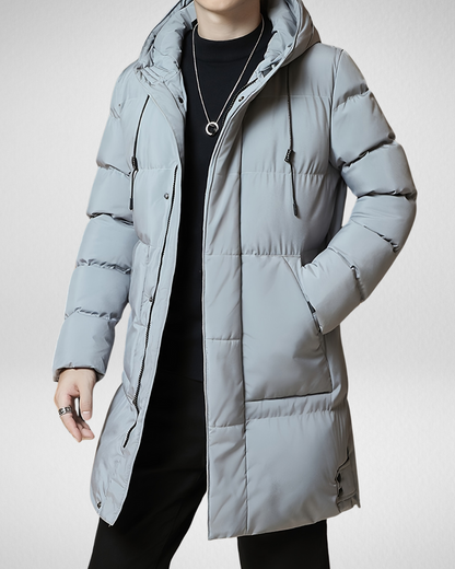 Heren Lange Winterjas – Warm & Functioneel - met Capuchon