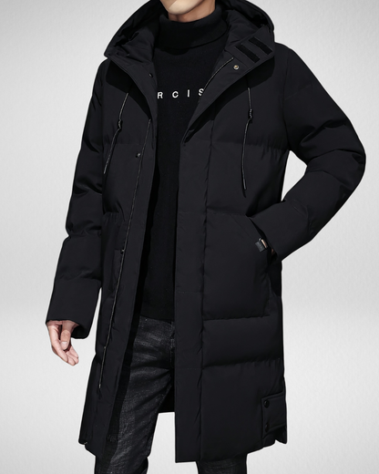 Heren Lange Winterjas – Warm & Functioneel - met Capuchon
