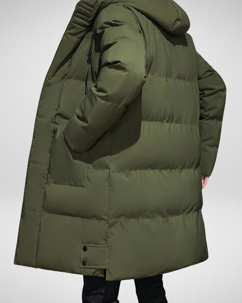 Heren Lange Winterjas – Warm & Functioneel - met Capuchon
