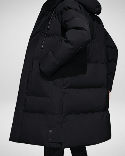 Heren Lange Winterjas – Warm & Functioneel - met Capuchon