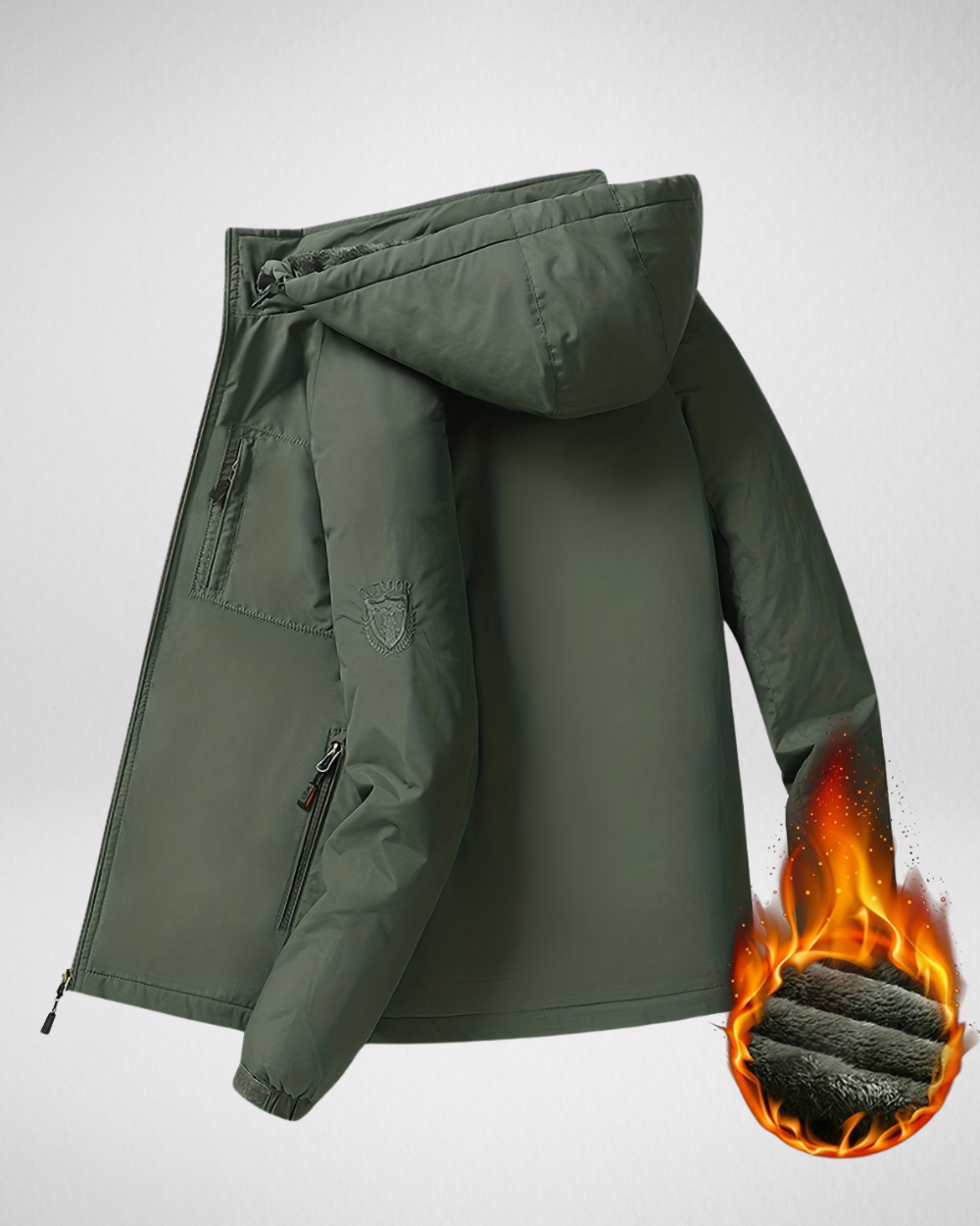 Heren Outdoor Winterjas met Voering – Warm & Functioneel