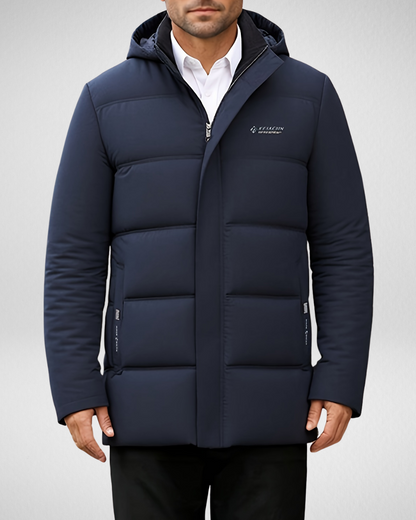Heren Gewatteerde Jas met Capuchon – Stijlvol & Warm