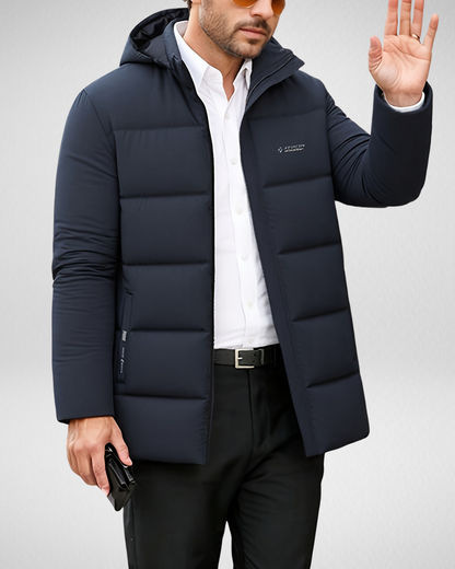 Heren Gewatteerde Jas met Capuchon – Stijlvol & Warm
