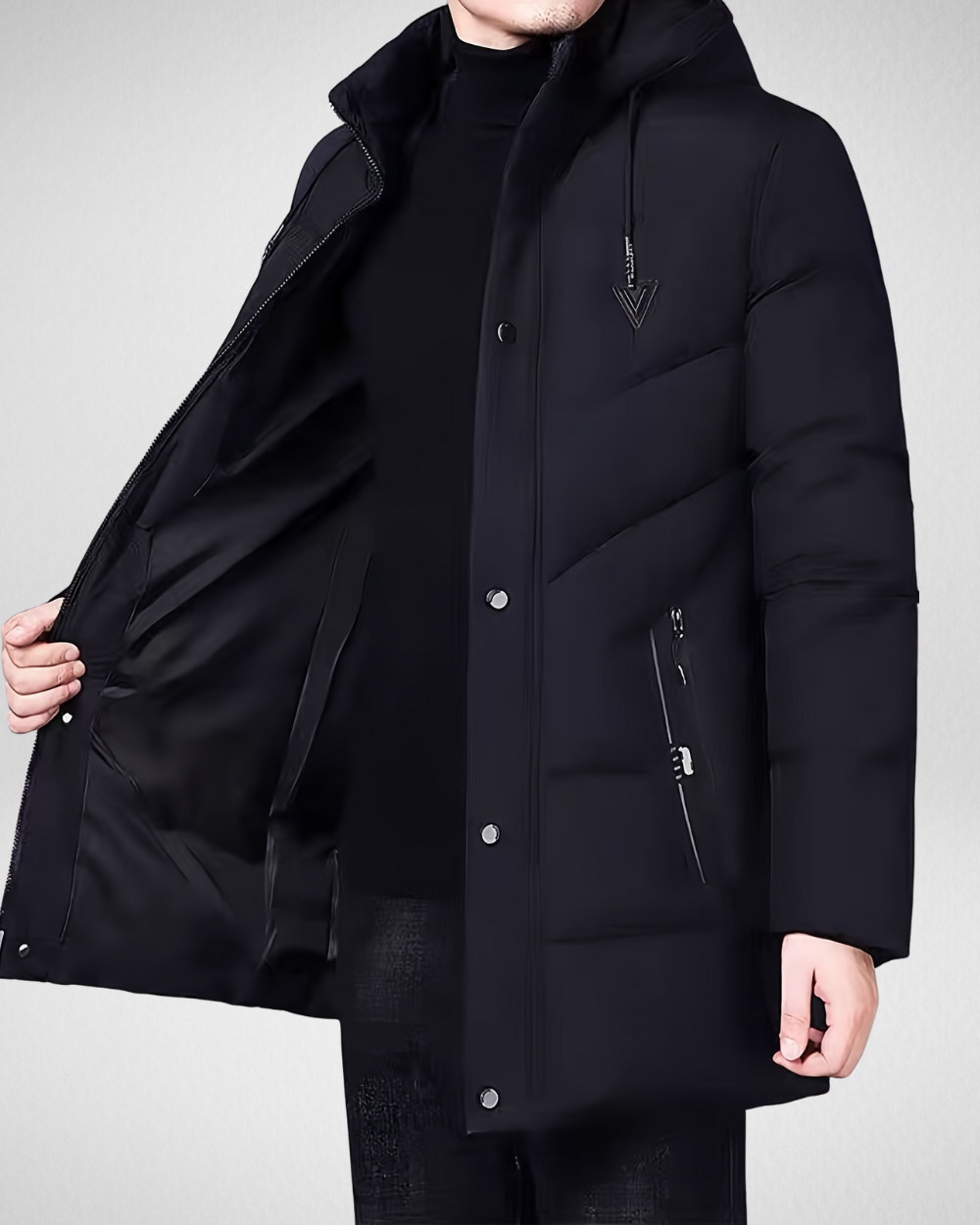 Heren Winter Parka - Gewatteerde Jas - met Capuchon