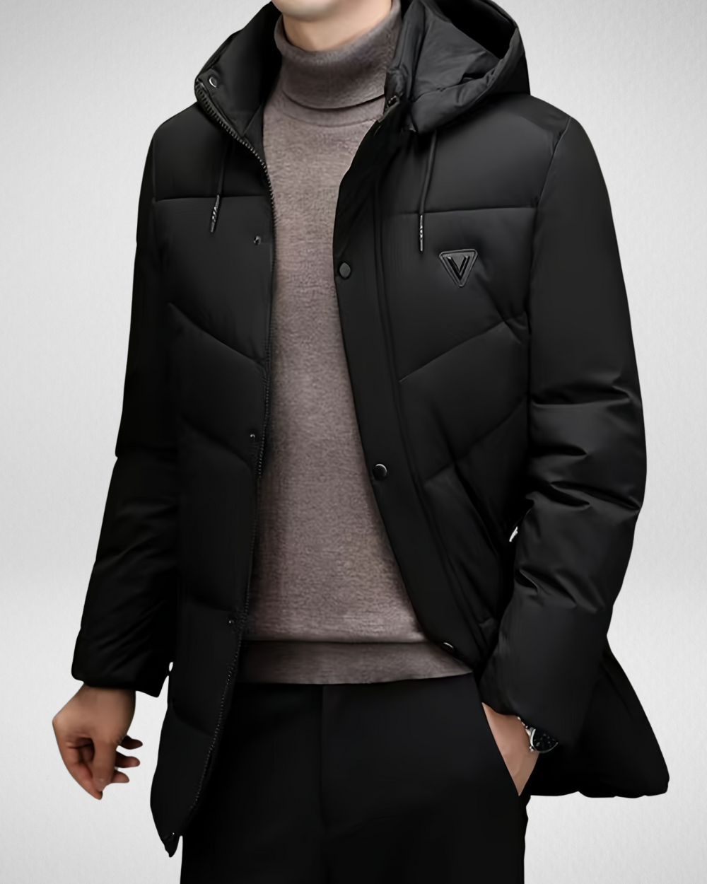 Heren Winter Parka - Gewatteerde Jas - met Capuchon