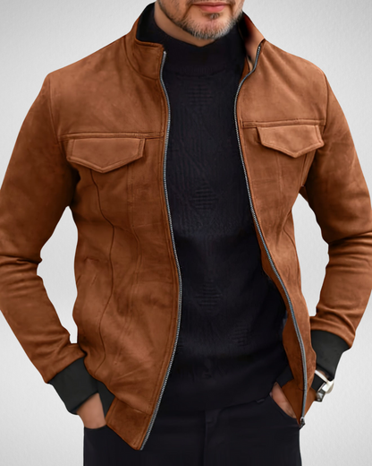Heren Winterjack – Casual – Met Rits en Opstaande Kraag