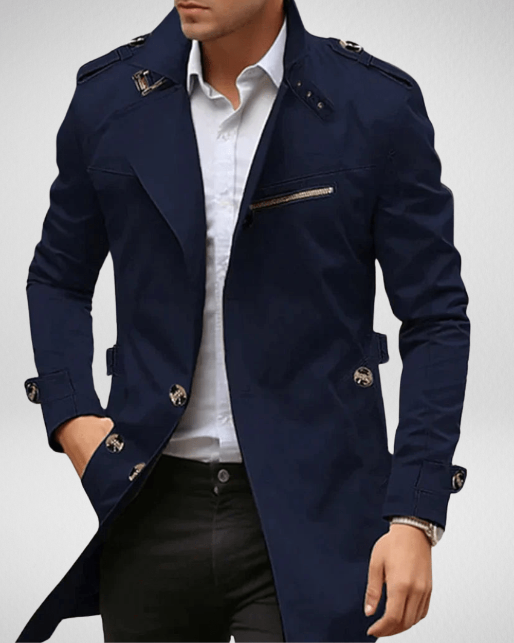 Elegante Trenchcoat Heren - Klassiek Ontwerp - Roem Herenmode