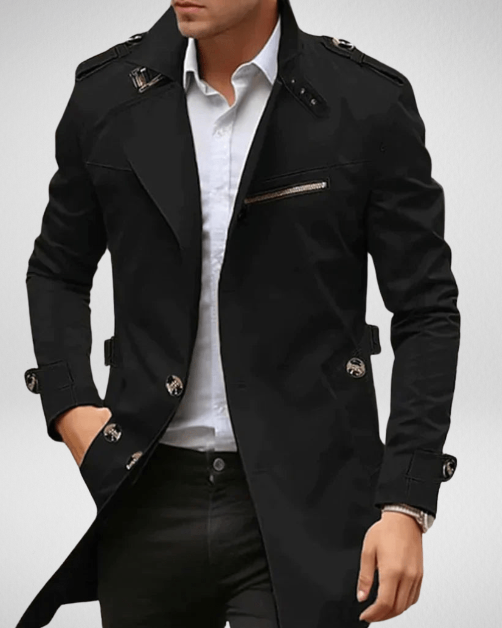 Elegante Trenchcoat Heren - Klassiek Ontwerp - Roem Herenmode
