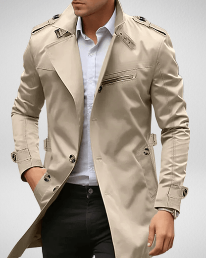 Elegante Trenchcoat Heren - Klassiek Ontwerp - Roem Herenmode