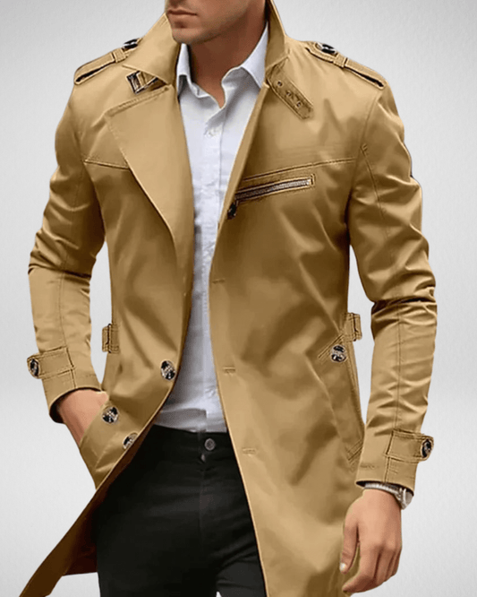Elegante Trenchcoat Heren - Klassiek Ontwerp - Roem Herenmode
