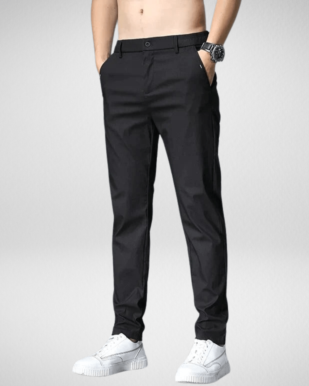 Heren Chino met Slim Fit en Stretch - Roem Herenmode