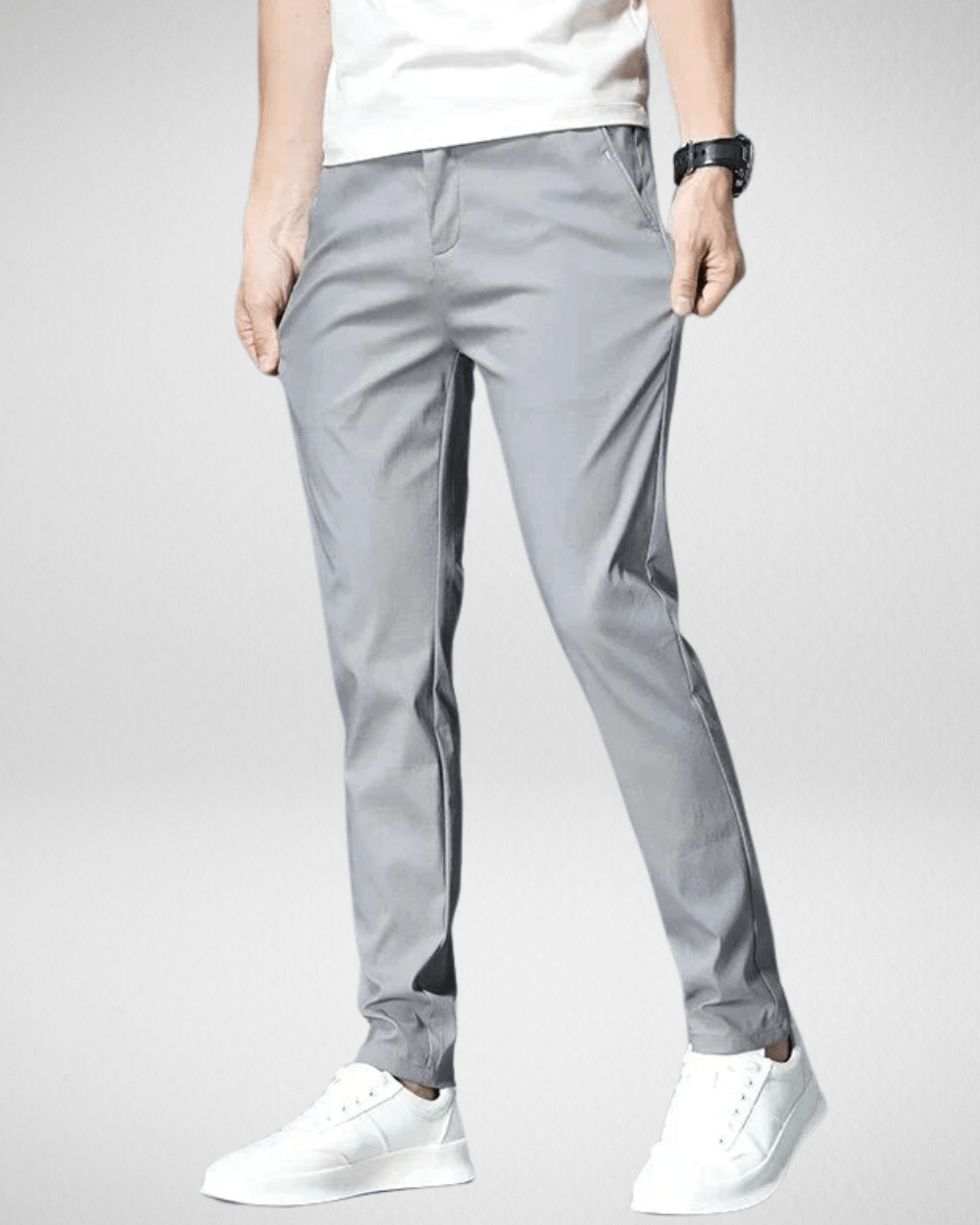 Heren Chino met Slim Fit en Stretch - Roem Herenmode