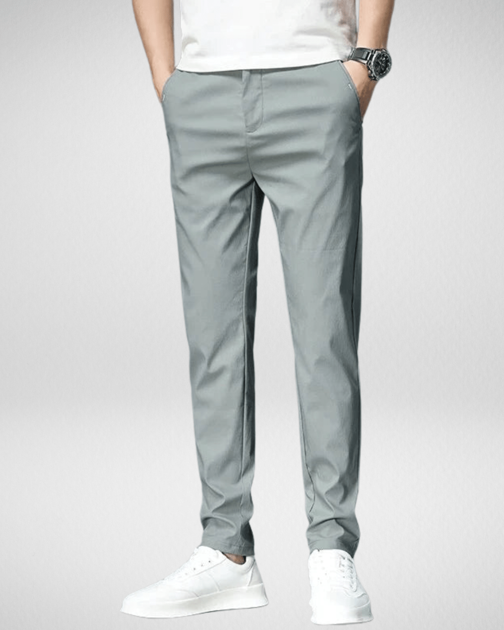 Heren Chino met Slim Fit en Stretch - Roem Herenmode