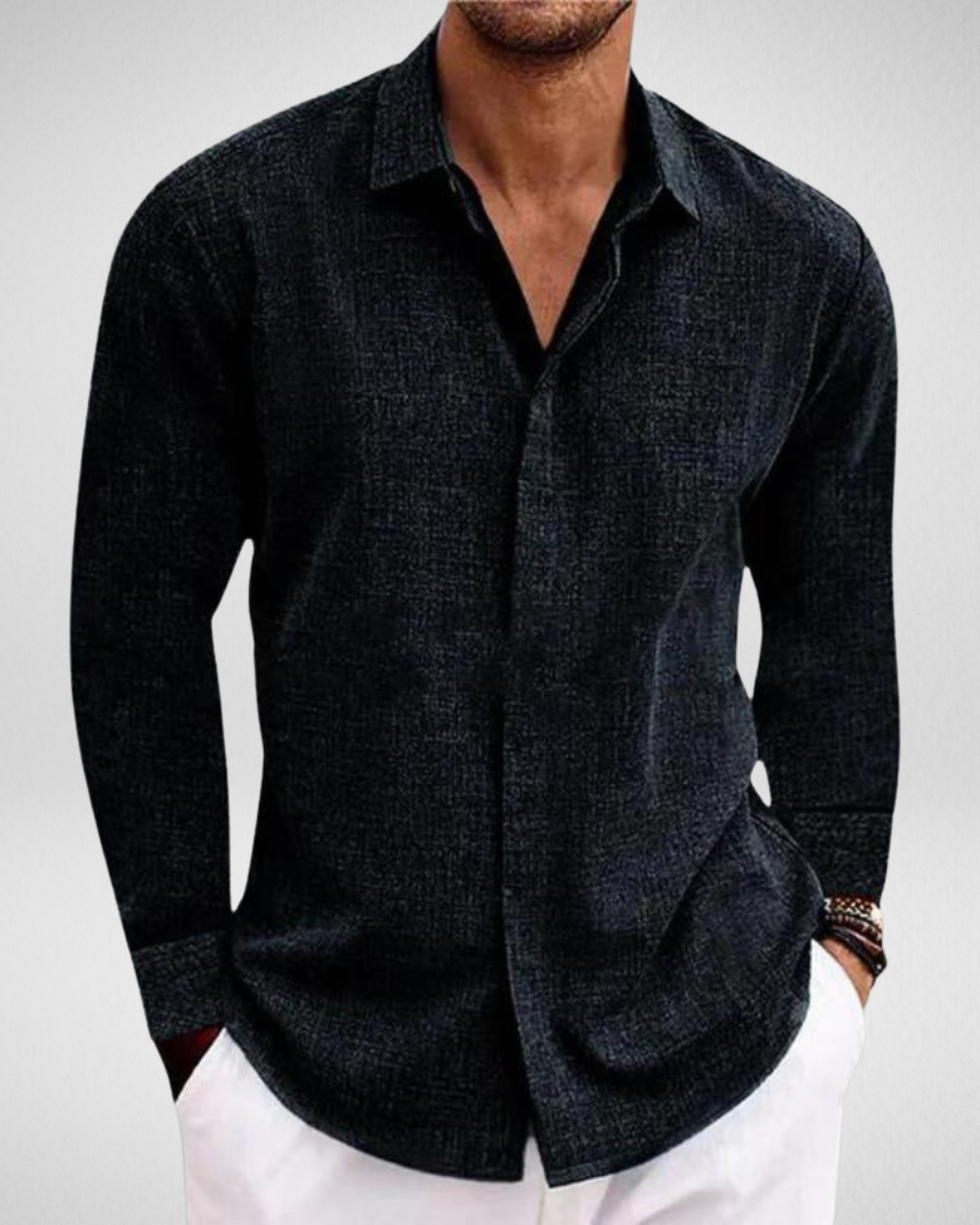 Heren Zomer Overhemd - Lange Mouwen – Elegant & Ademend