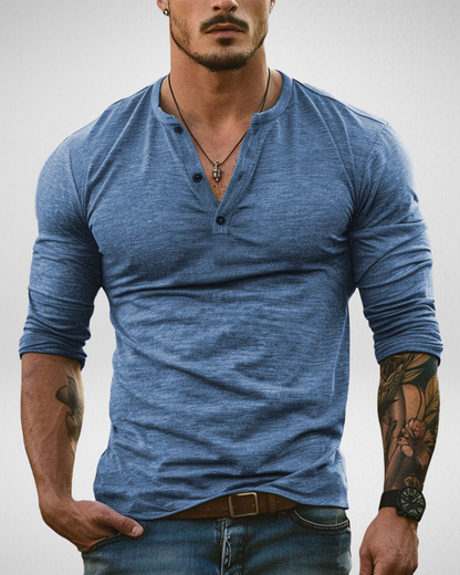Heren Longsleeve Shirt - Knoopsluiting – Slim Fit
