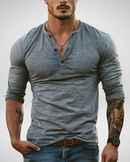 Heren Longsleeve Shirt - Knoopsluiting – Slim Fit