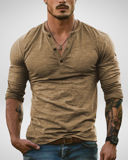 Heren Longsleeve Shirt - Knoopsluiting – Slim Fit