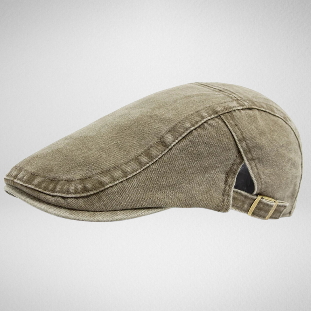 Denim Flat Cap Heren – Gatsby Stijl - Verstelbare Band