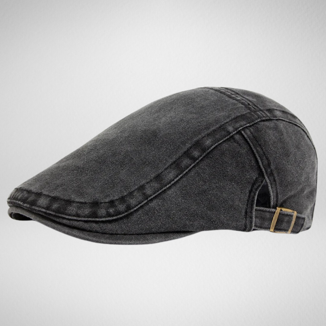 Denim Flat Cap Heren – Gatsby Stijl - Verstelbare Band