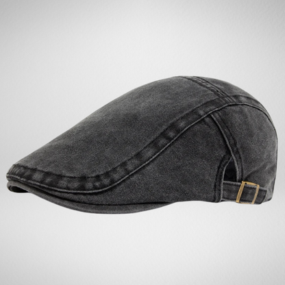 Denim Flat Cap Heren – Gatsby Stijl - Verstelbare Band