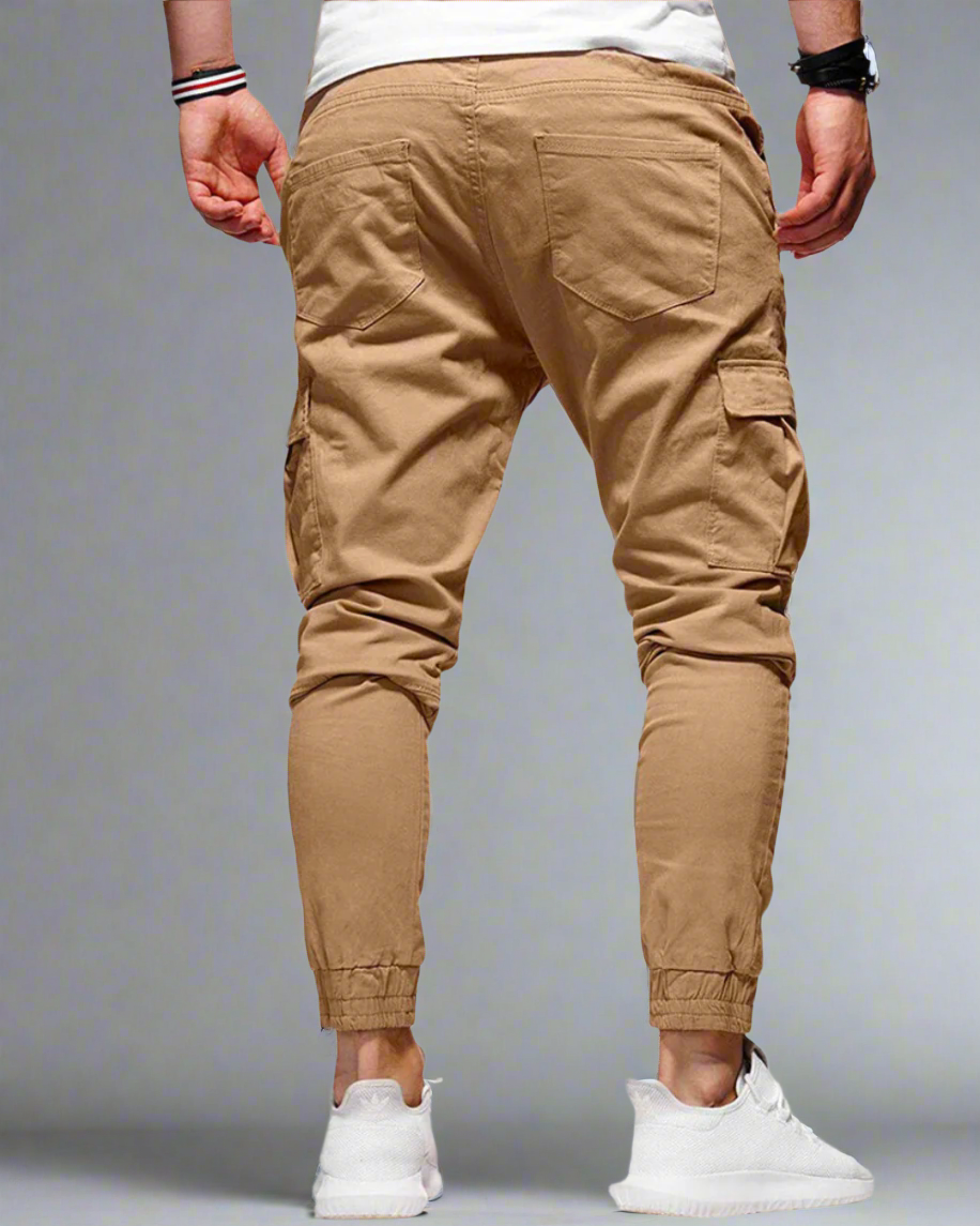 Heren Jogger Cargo Broek – Slim Fit met Trekkoord