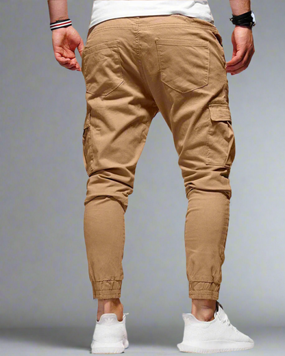 Heren Jogger Cargo Broek – Slim Fit met Trekkoord