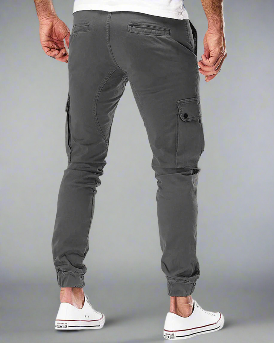 Heren Jogger Cargo Broek – Slim Fit met Trekkoord