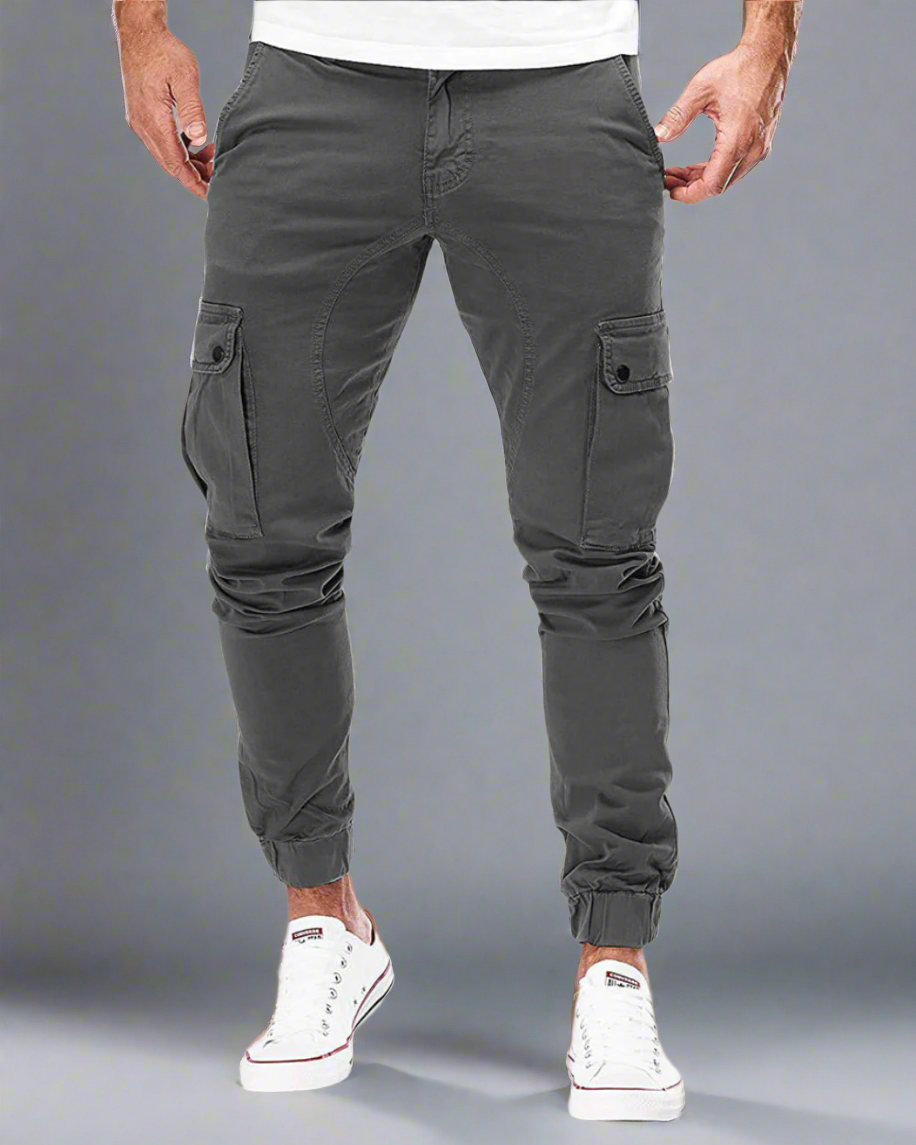 Heren Jogger Cargo Broek – Slim Fit met Trekkoord