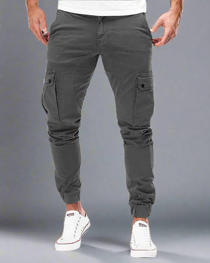 Heren Jogger Cargo Broek – Slim Fit met Trekkoord