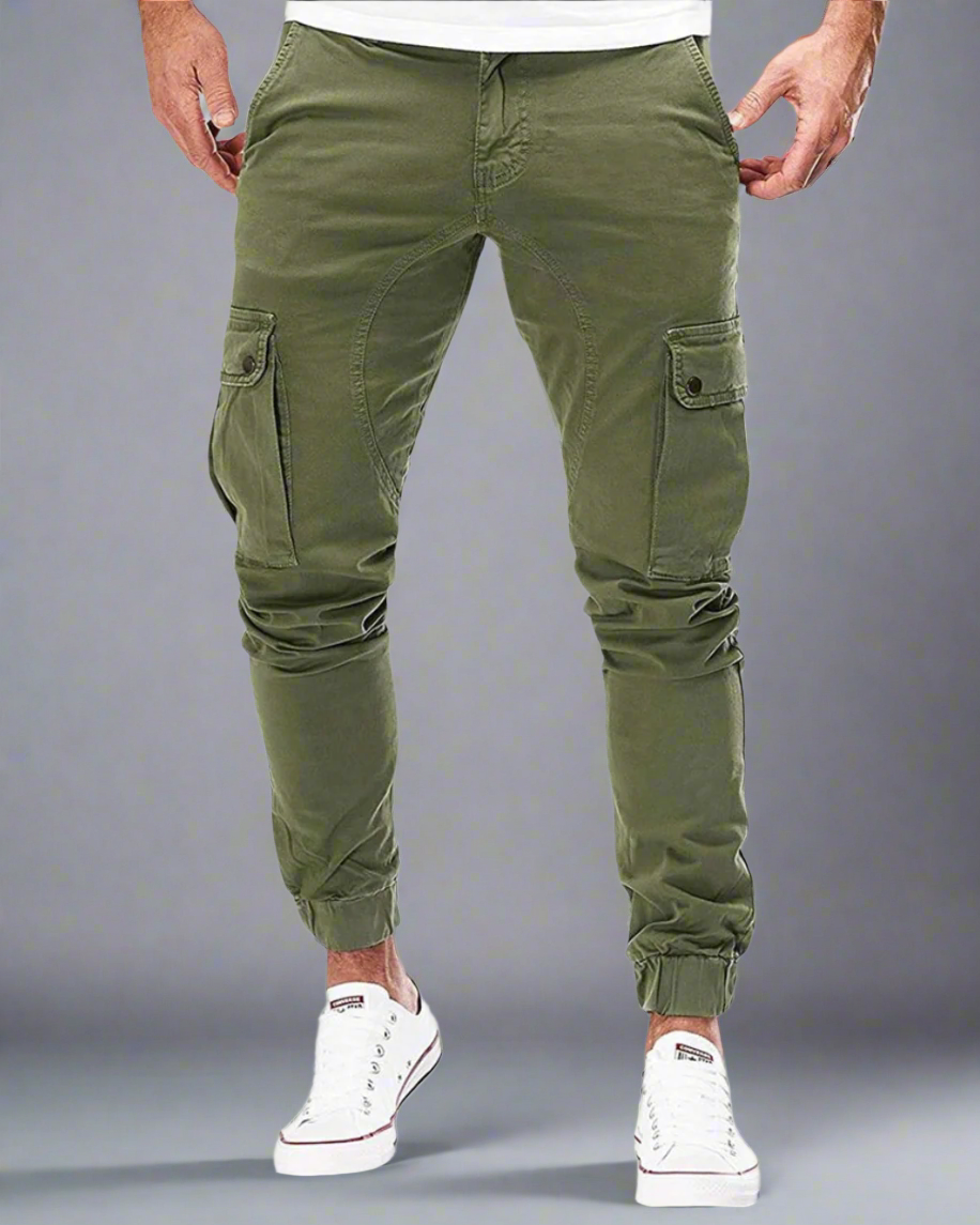 Heren Jogger Cargo Broek – Slim Fit met Trekkoord