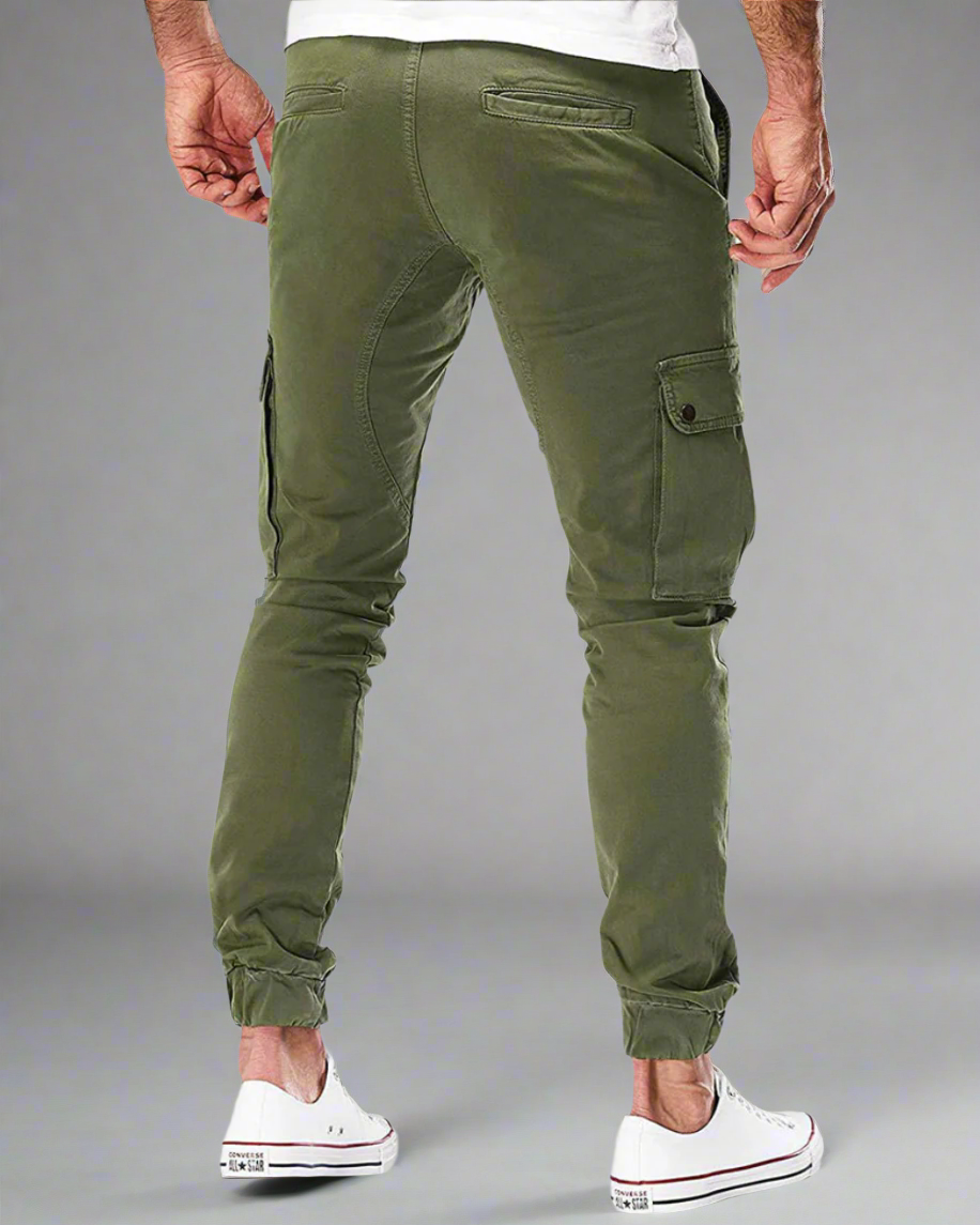 Heren Jogger Cargo Broek – Slim Fit met Trekkoord