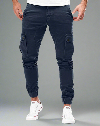 Heren Jogger Cargo Broek – Slim Fit met Trekkoord