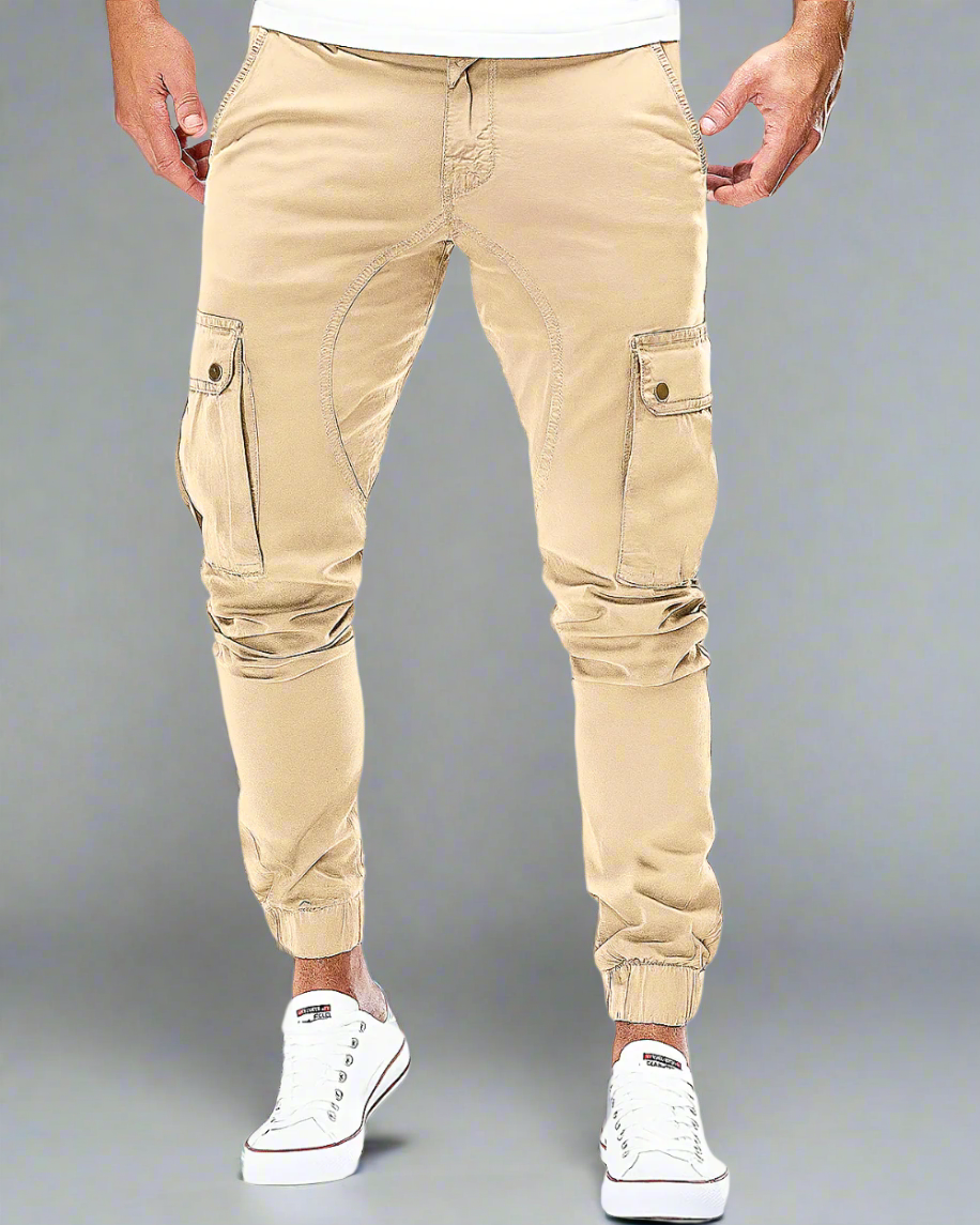 Heren Jogger Cargo Broek – Slim Fit met Trekkoord