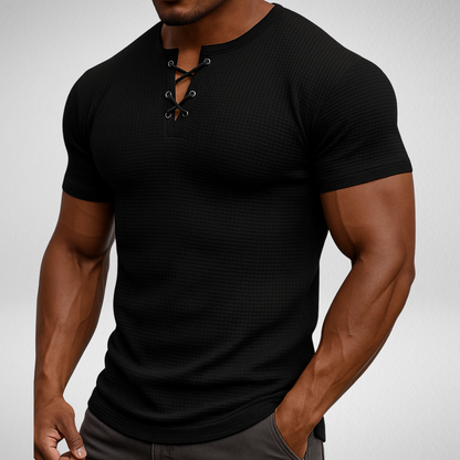 Vetersluiting T-shirt – Sportief - Muscle-fit