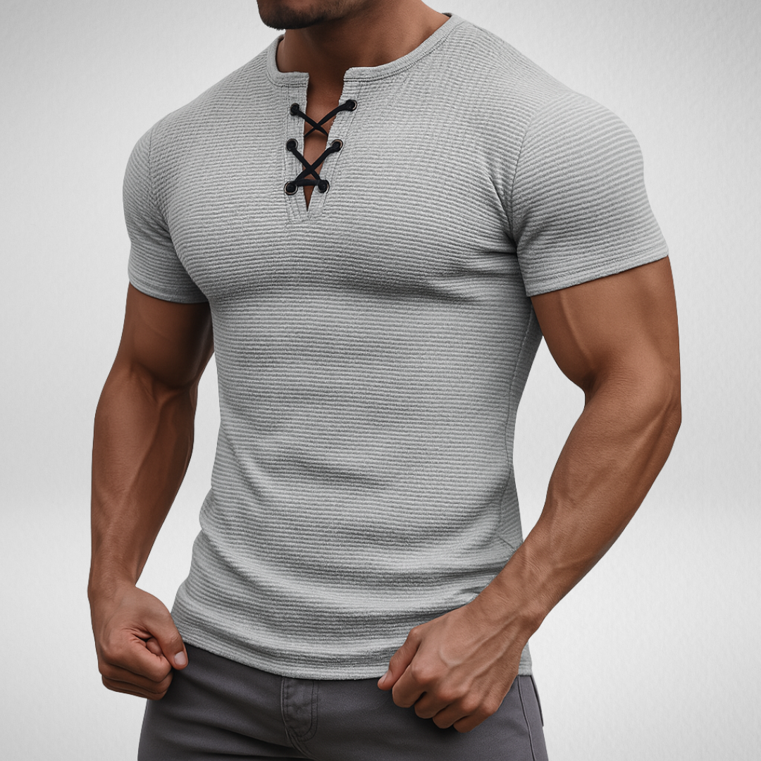 Vetersluiting T-shirt – Sportief - Muscle-fit